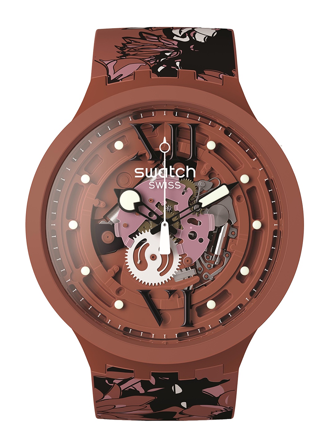 

Swatch Unisex Bio-sourced Dial & Silicon Straps Analogue Watch SB05C100_SWATCH WATCH, Brown