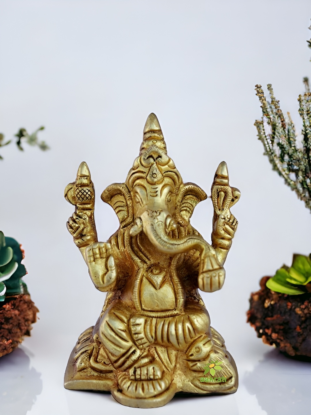 

Aakrati Gold Toned Brass Religious Idol Decorative Showpiece