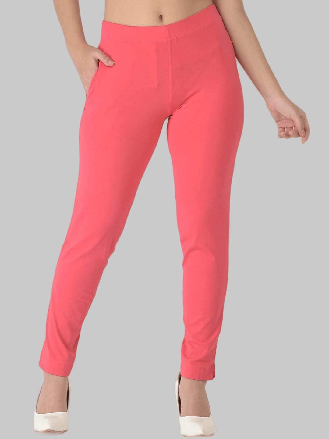 

Dollar Missy Women Mid-Rise Cigarette Trousers, Pink