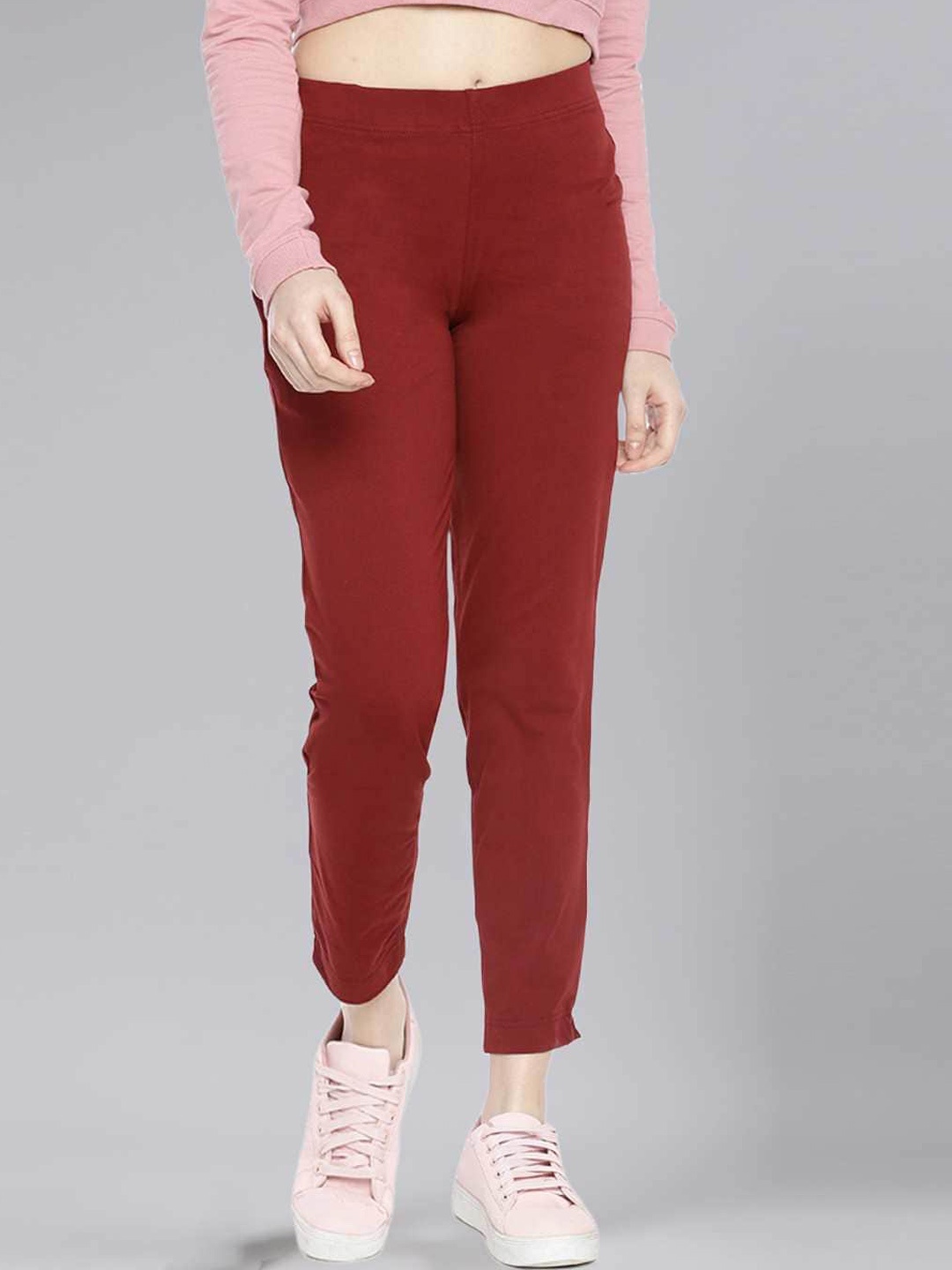 

Dollar Missy Women Relaxed Wrinkle Free Trousers, Maroon