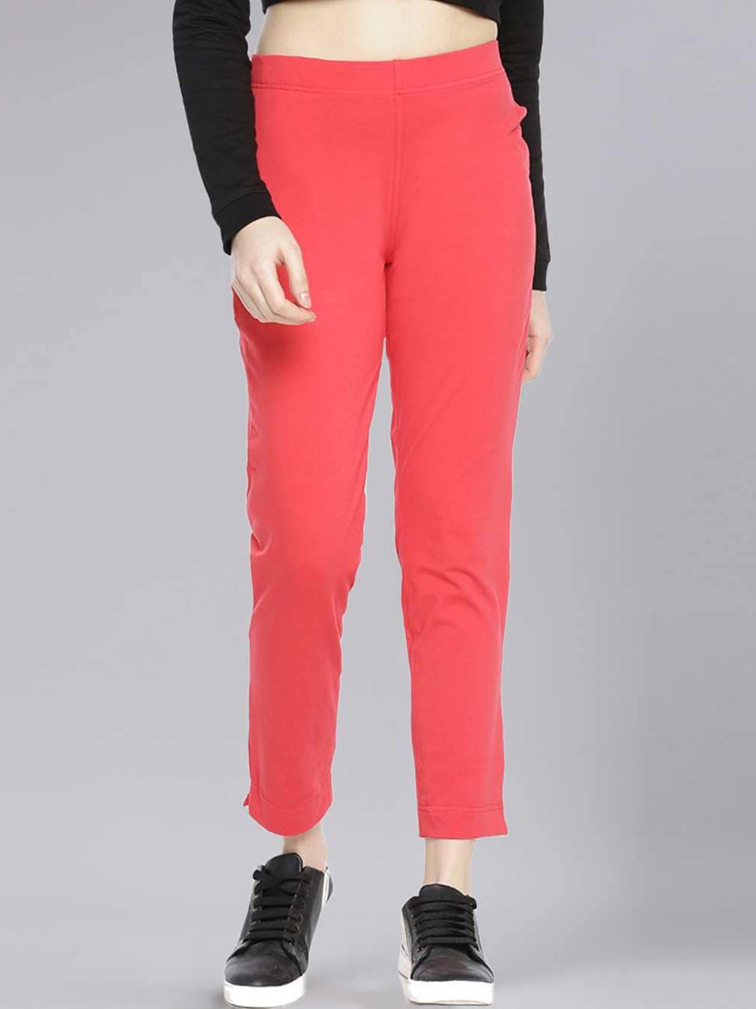 

Dollar Missy Women Relaxed Wrinkle Free Trousers, Red