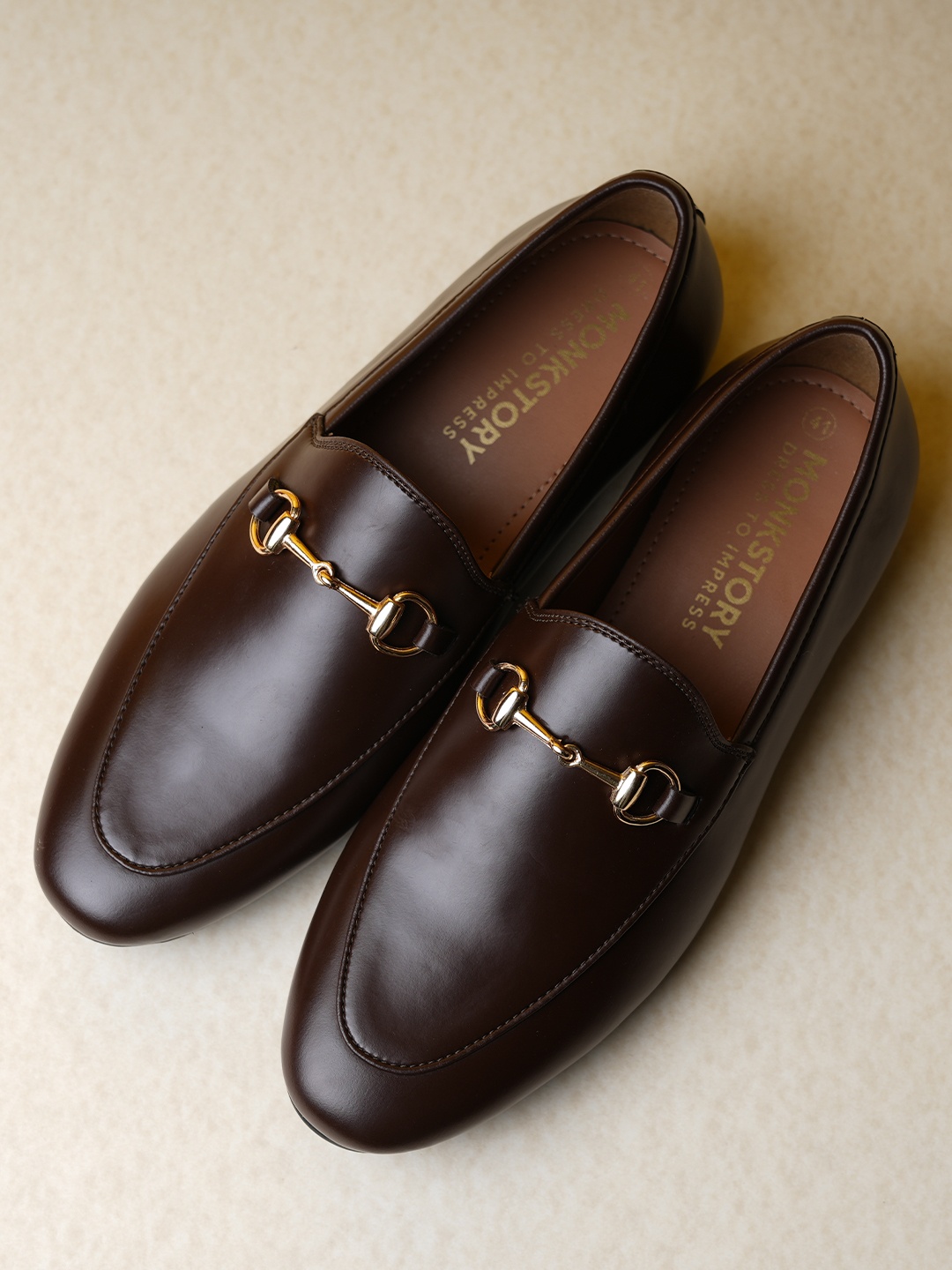 

MONKSTORY Men Comfort Insole Horsebit Loafers, Brown