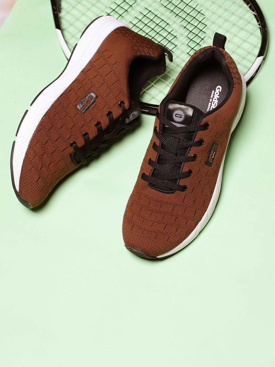 

Goldstar Men Mesh Running Shoes, Brown