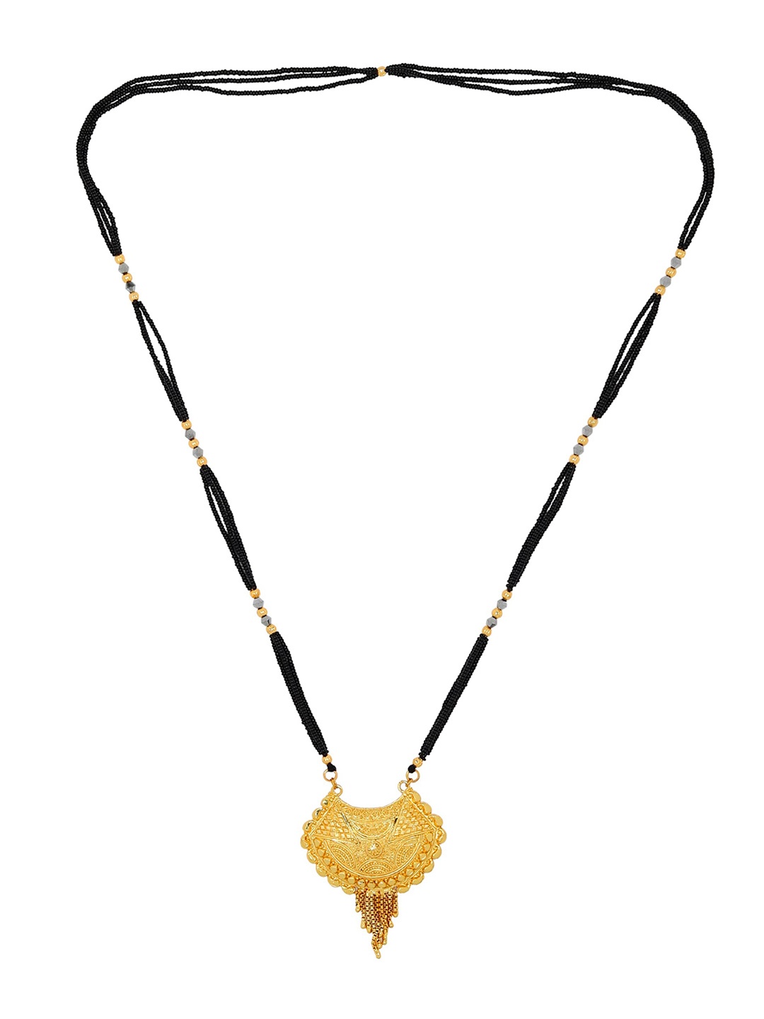 

Ramdev Art Fashion Jwellery Gold-Plated Artificial Stones and Beads Mangalsutra