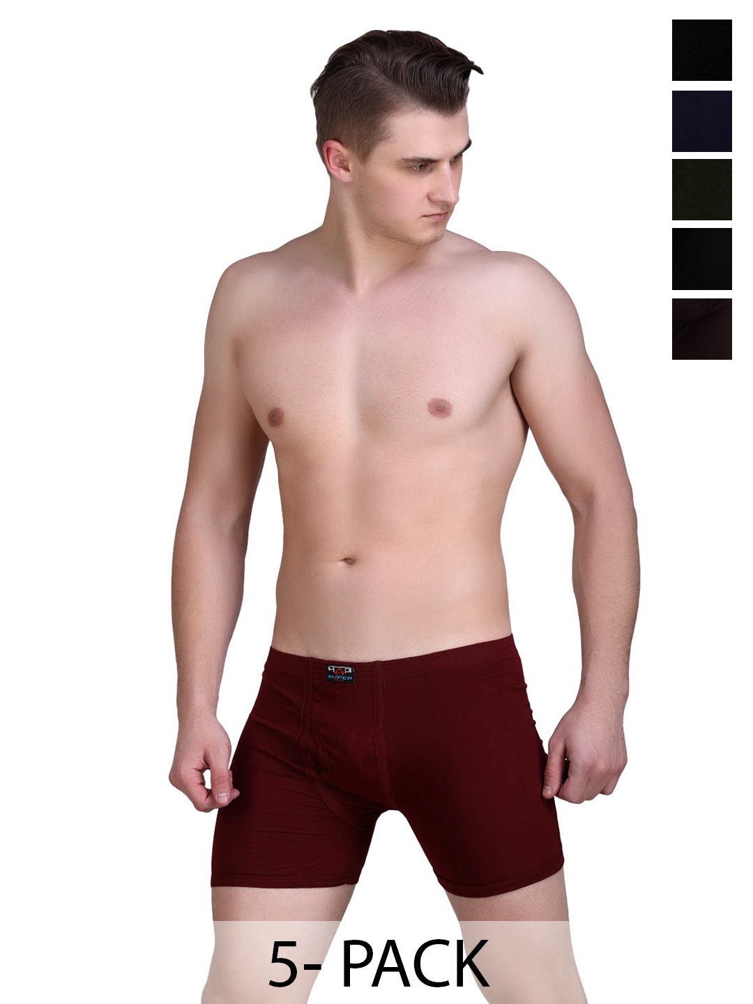 

HAP Pack Of 5 Pure-Cotton Trunk HAP_SUPER_IE-$P, Brown