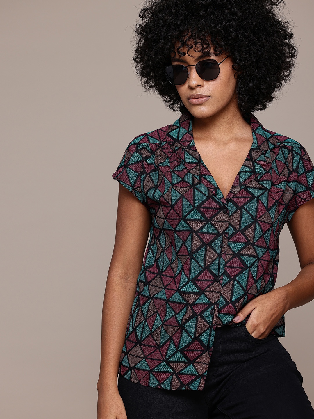 

Roadster Women Opaque Printed Casual Shirt, Multi