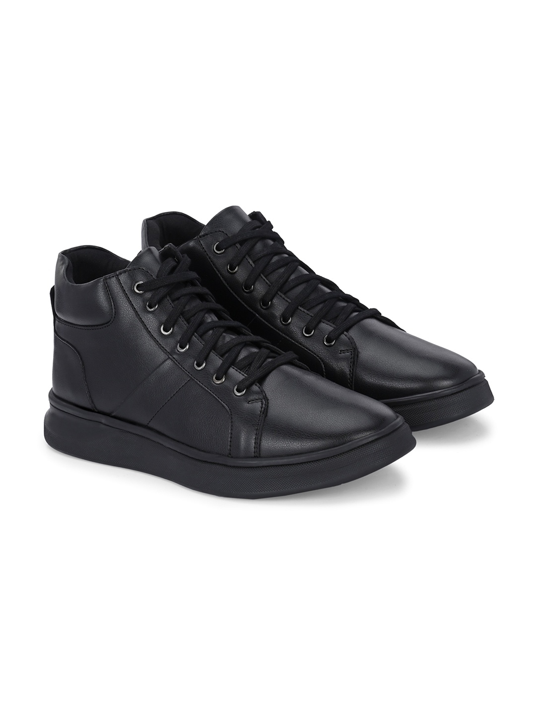 

Delize Men Mid Top Derby Boots, Black