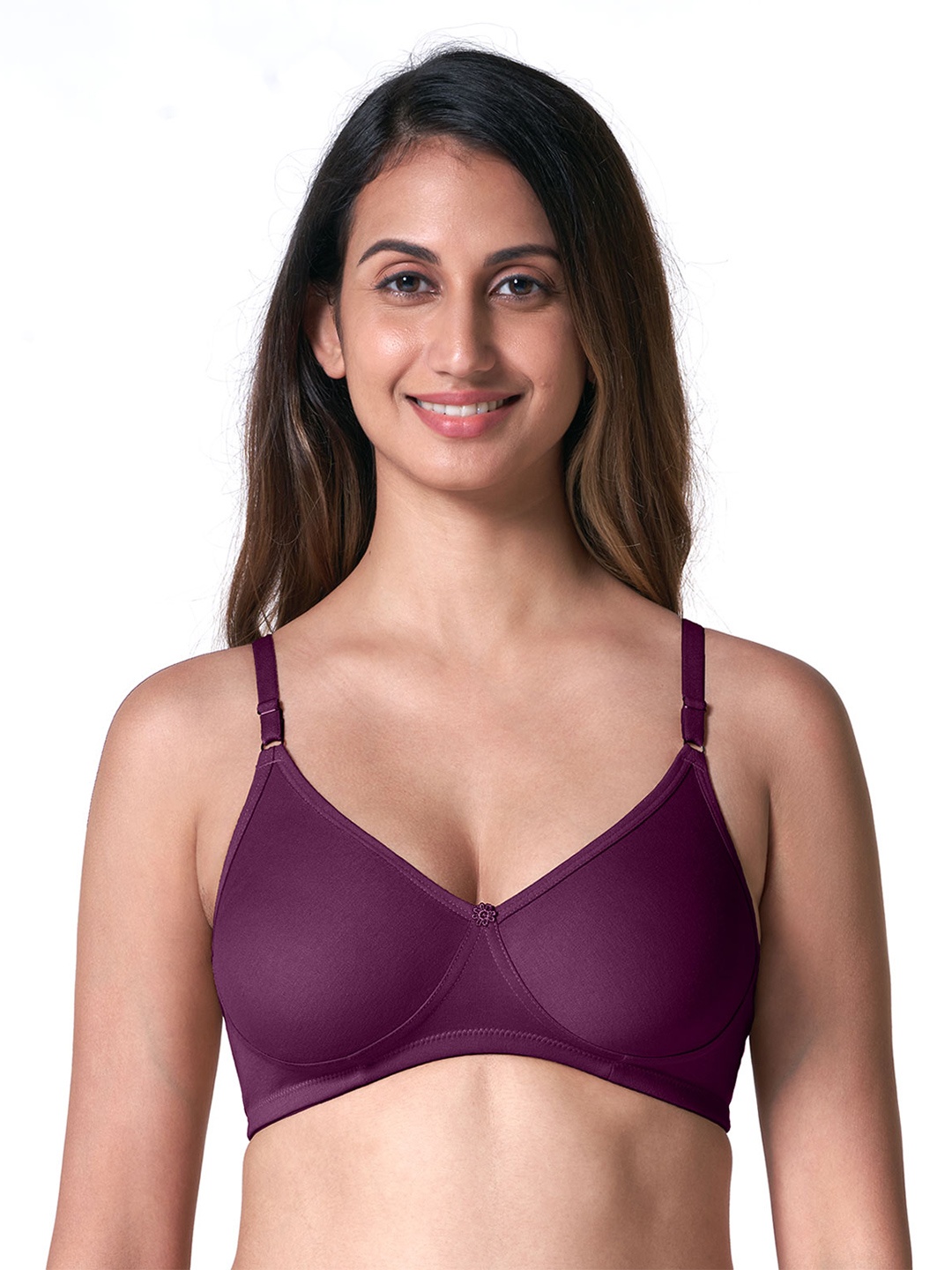 

BLOSSOM Full Coverage Non Padded T-shirt Bra With All Day Comfort, Purple