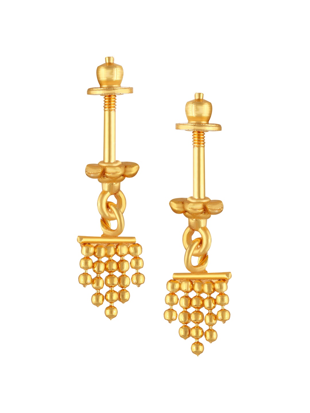 

Vighnaharta Gold-Plated Contemporary Drop Earrings