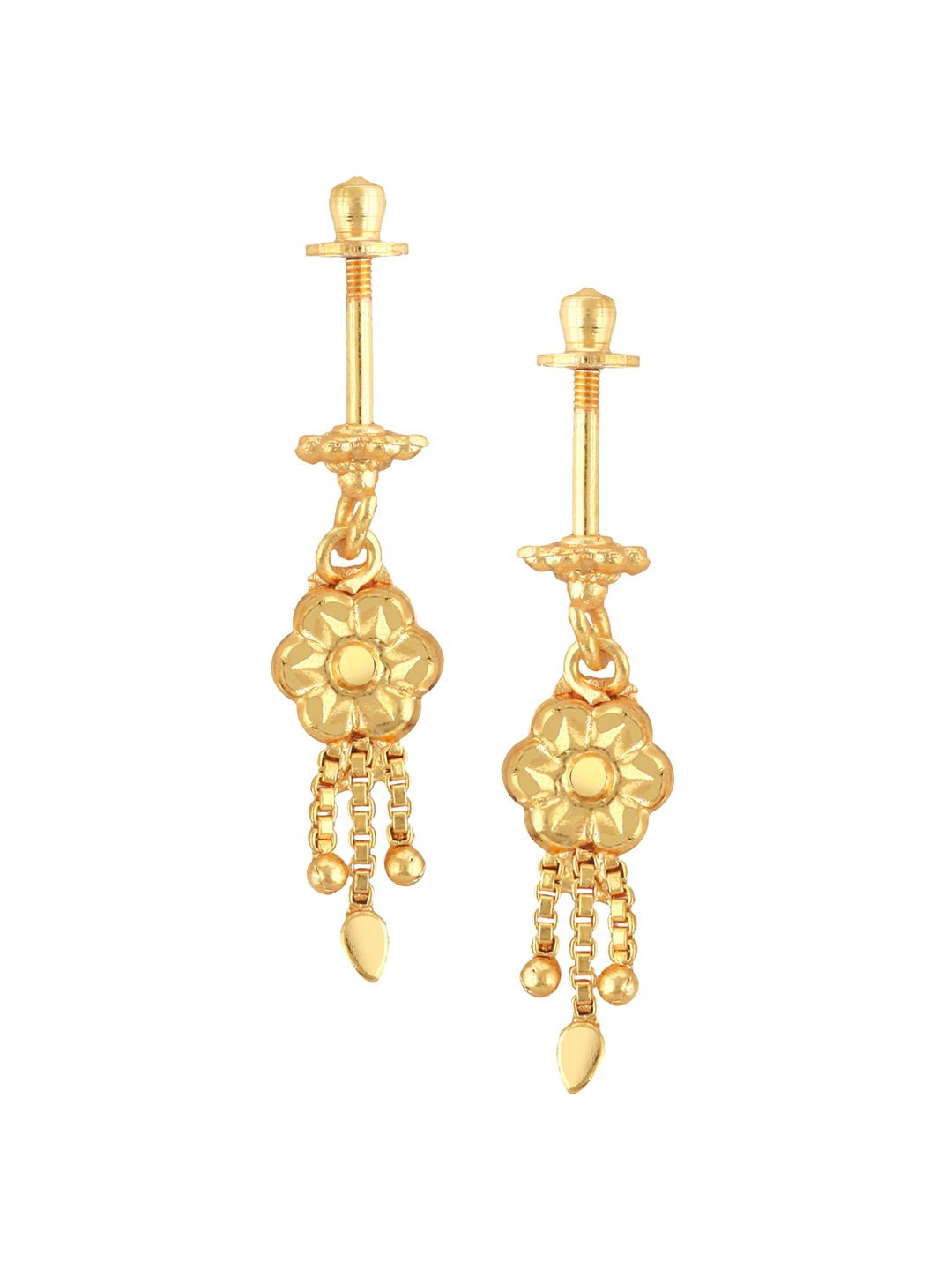 

Vighnaharta Gold Plated Contemporary Drop Earrings