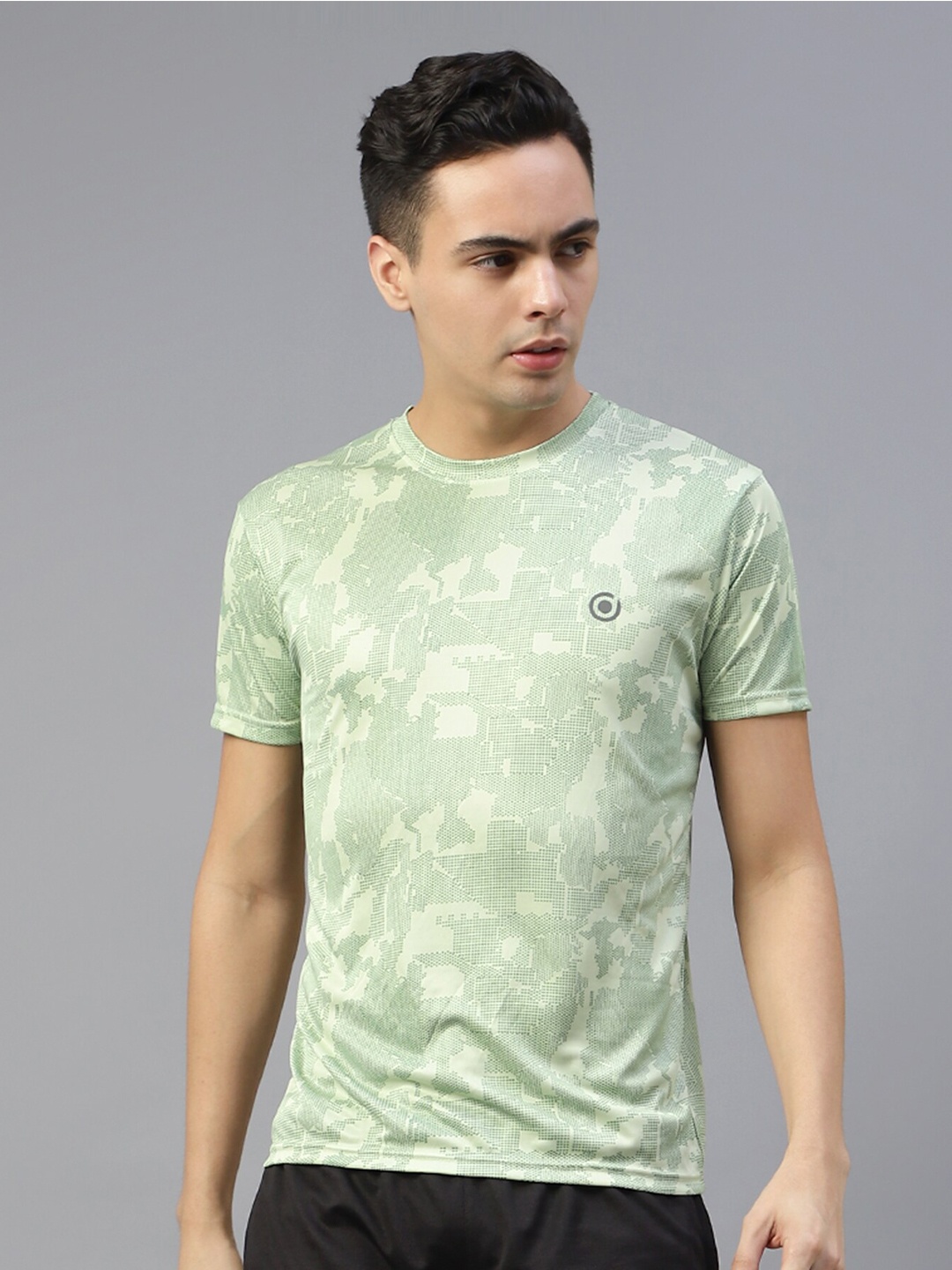 

DIAZ Abstract Printed Dri-FIT T-shirt, Lime green