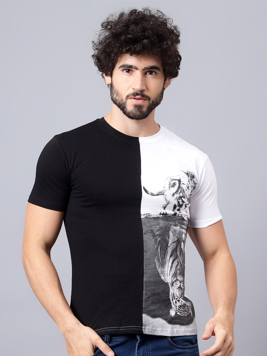 

DIAZ Printed Pure Cotton T-shirt, White