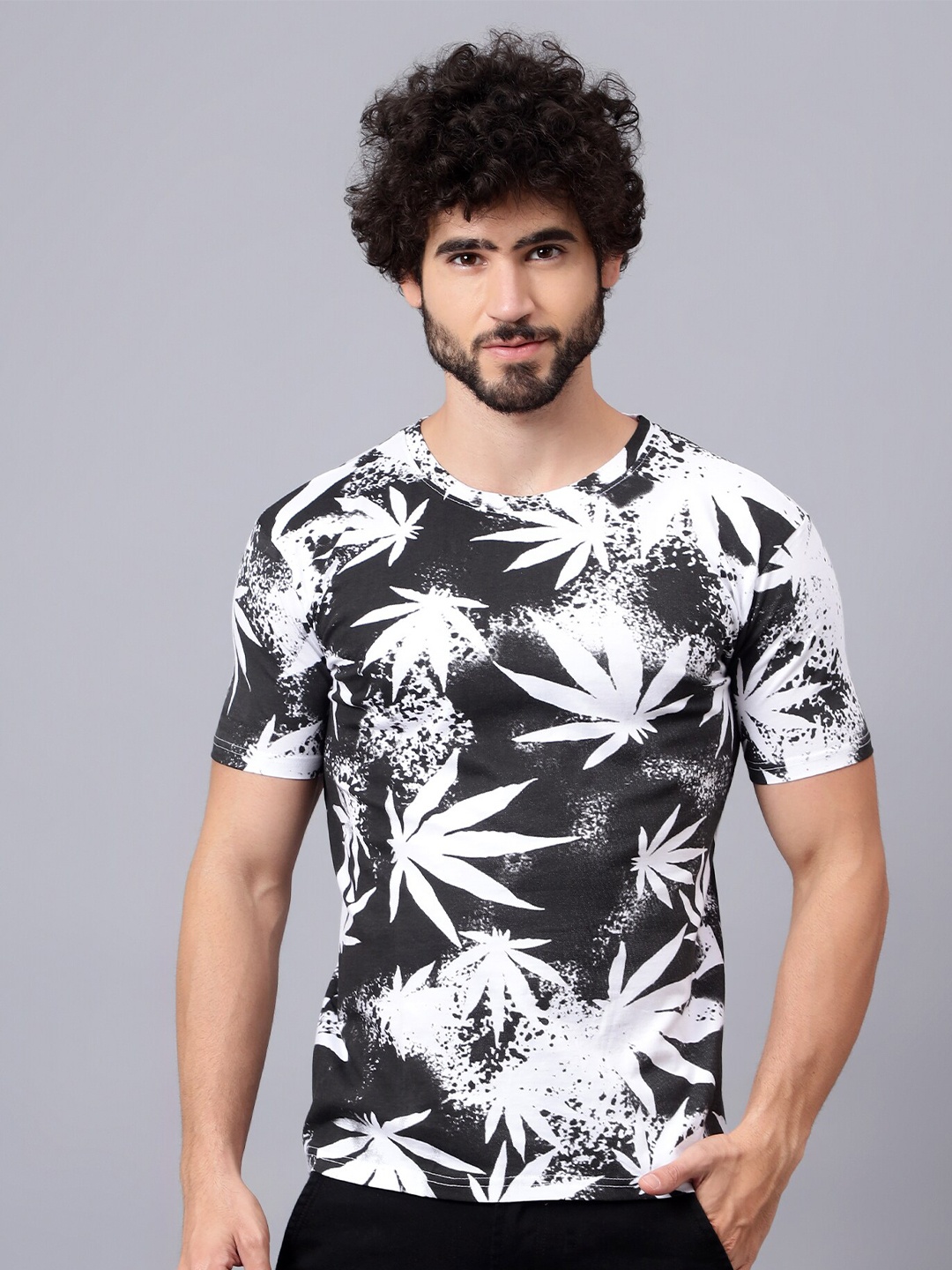 

DIAZ Printed Pure Cotton T-shirt, White