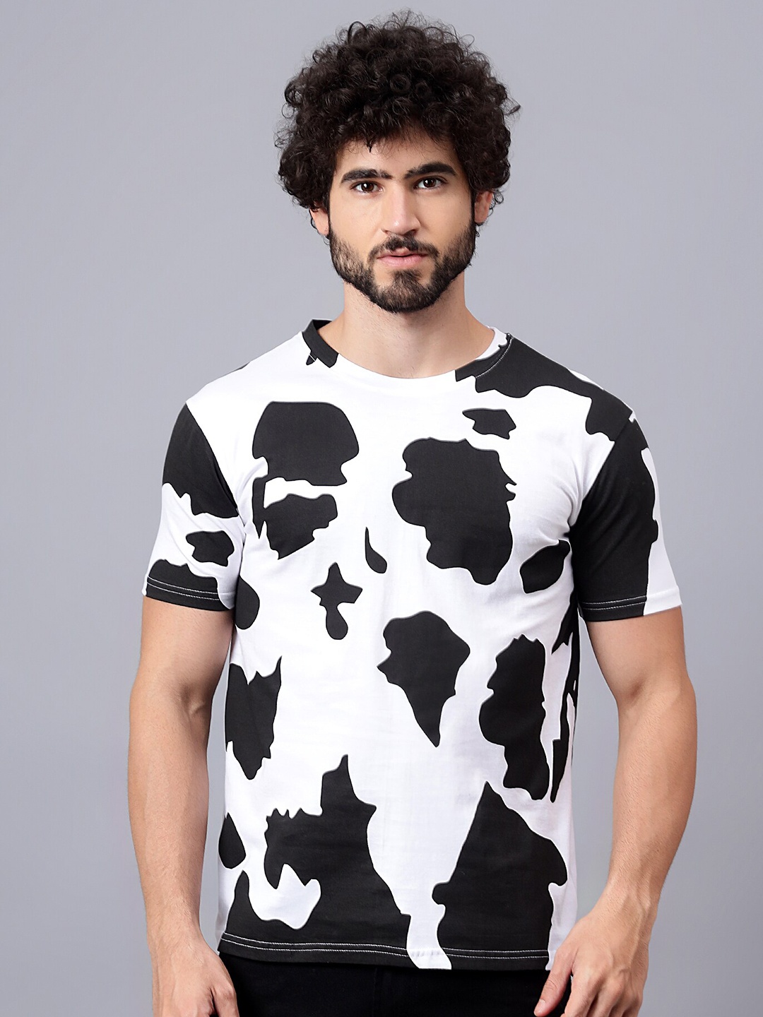 

DIAZ Printed Pure Cotton T-shirt, White