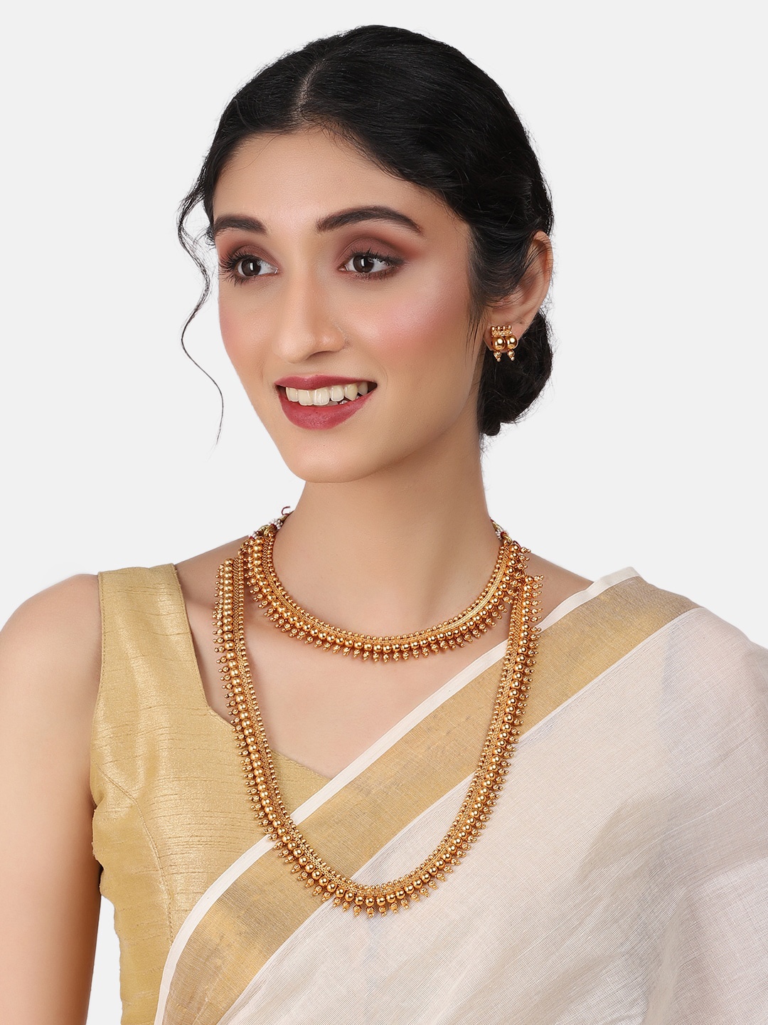 

GRIIHAM Gold-Plated Beaded Jewellery Set