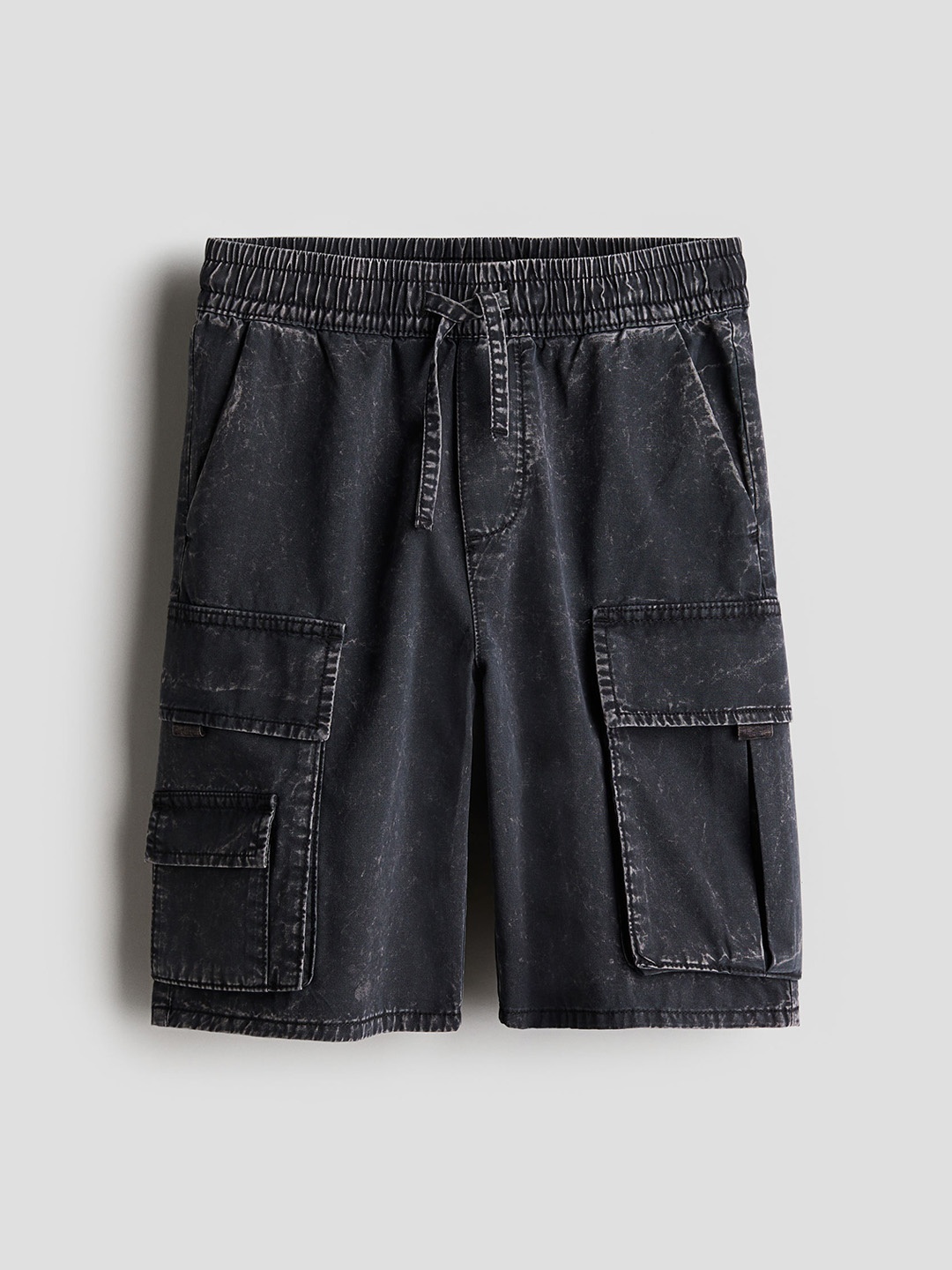 

H&M Boys Cotton Cargo Shorts, Black