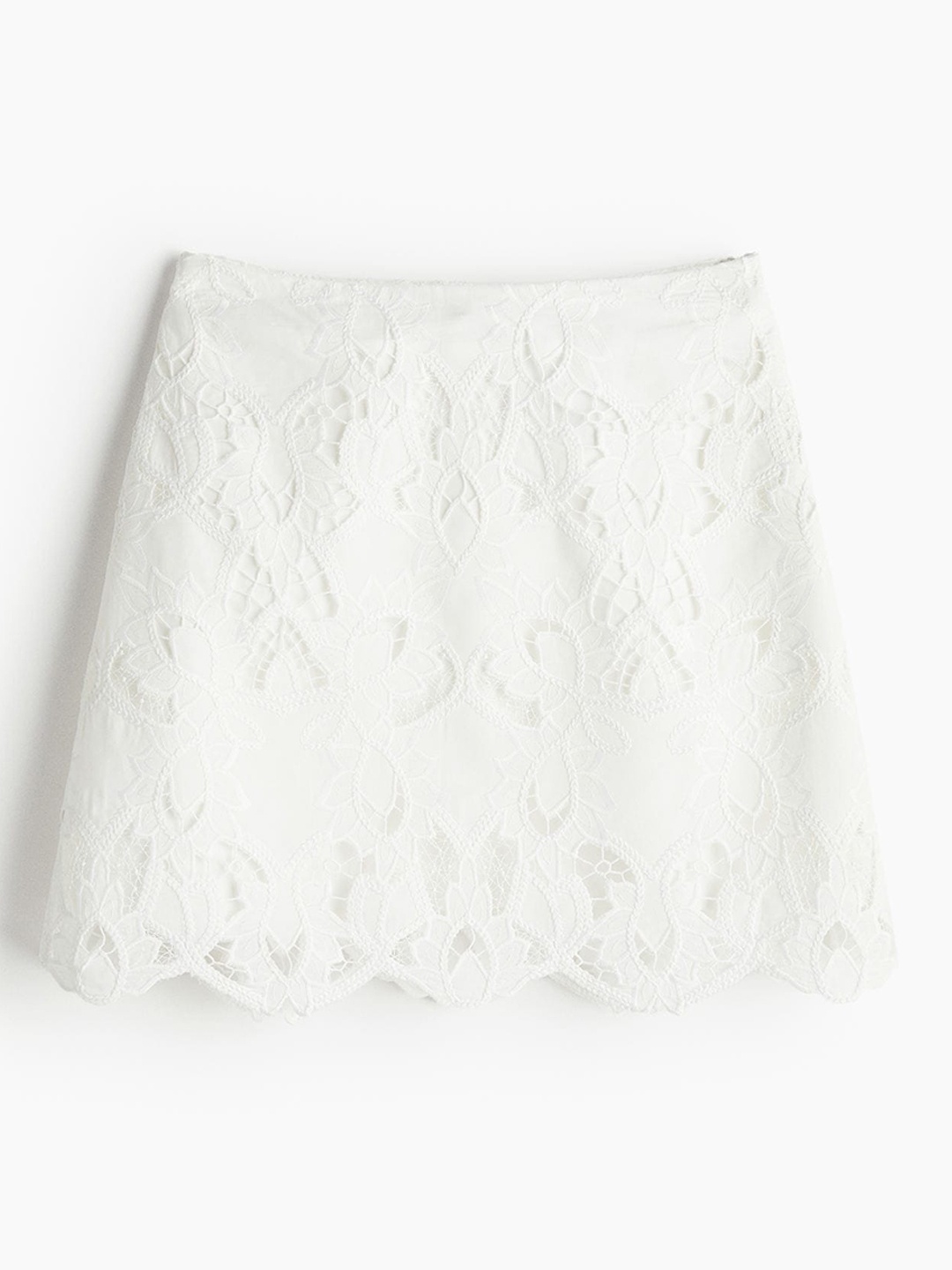 

H&M Women Broderie Anglaise Skirt, White