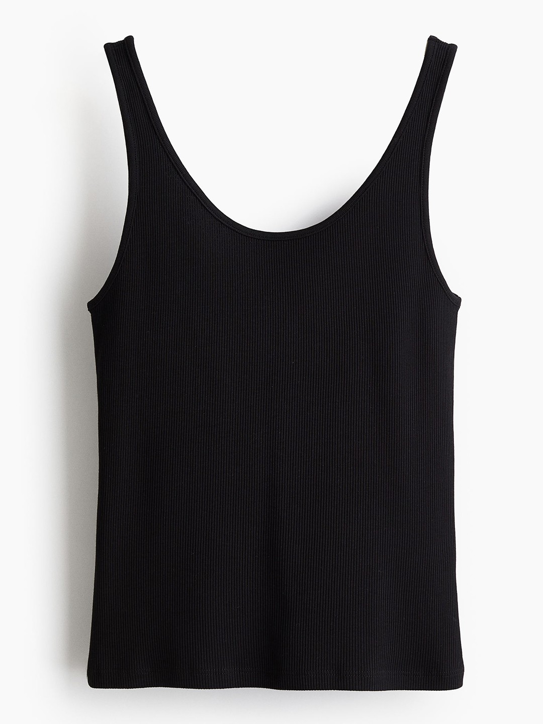 

H&M Women Ribbed Vest Top, Black