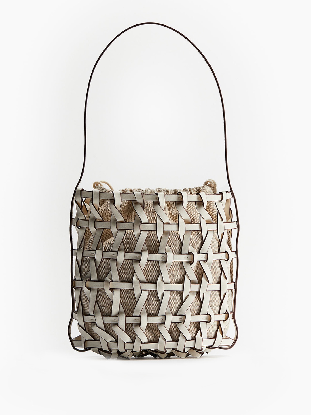 

H&M Intertwined-Strap Bucket Bag, White