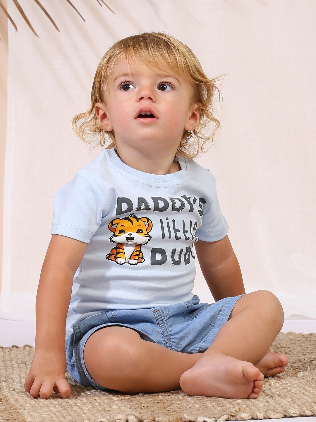 

My Milestones Boys Typography Printed Pure Cotton T-shirt, Blue