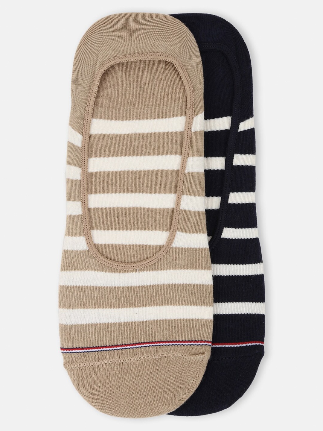 

Tommy Hilfiger Men Pack Of 2 Striped Shoe Liner Socks, Navy blue