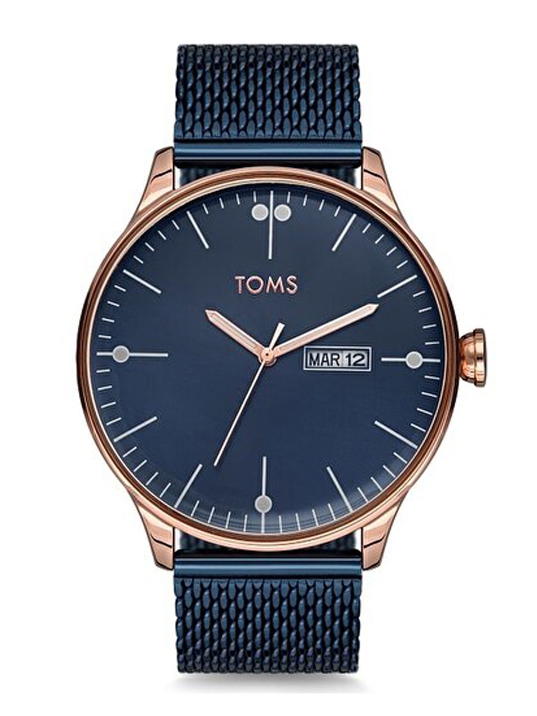 

TOMS Men Dial & Stainless Steel Bracelet Style Straps Analogue Watch T11017C-T, Blue