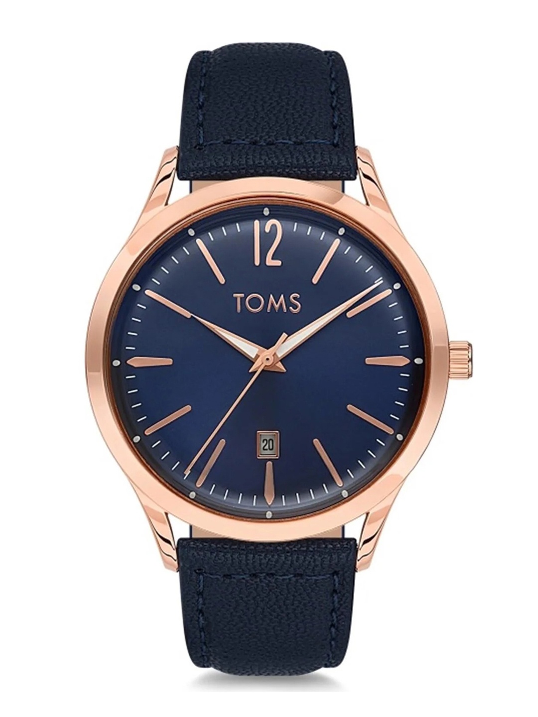 

TOMS Men Embellished Dial & Leather Straps Analogue Watch T81706B-C, Blue