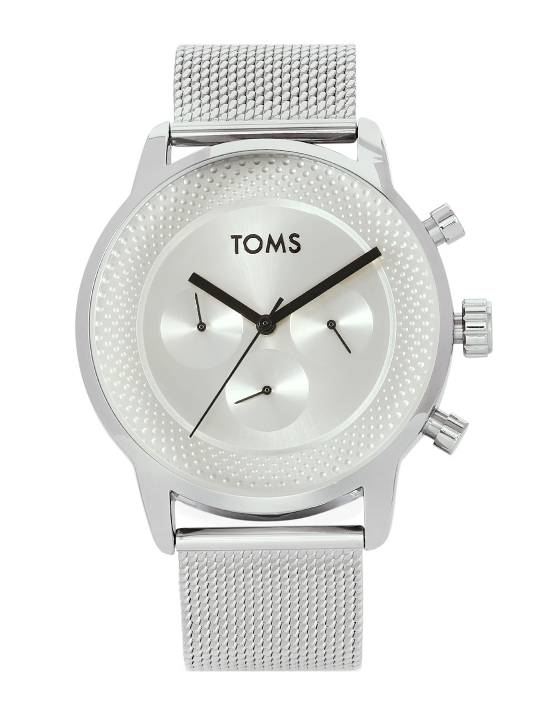 

TOMS Men Stainless Steel Bracelet Style Straps Analogue Watch T11054C-A, Silver