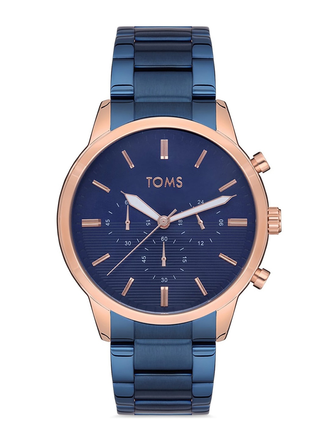 

TOMS Men Dial & Stainless Steel Bracelet Style Straps Analogue Watch TM11048A-T, Blue