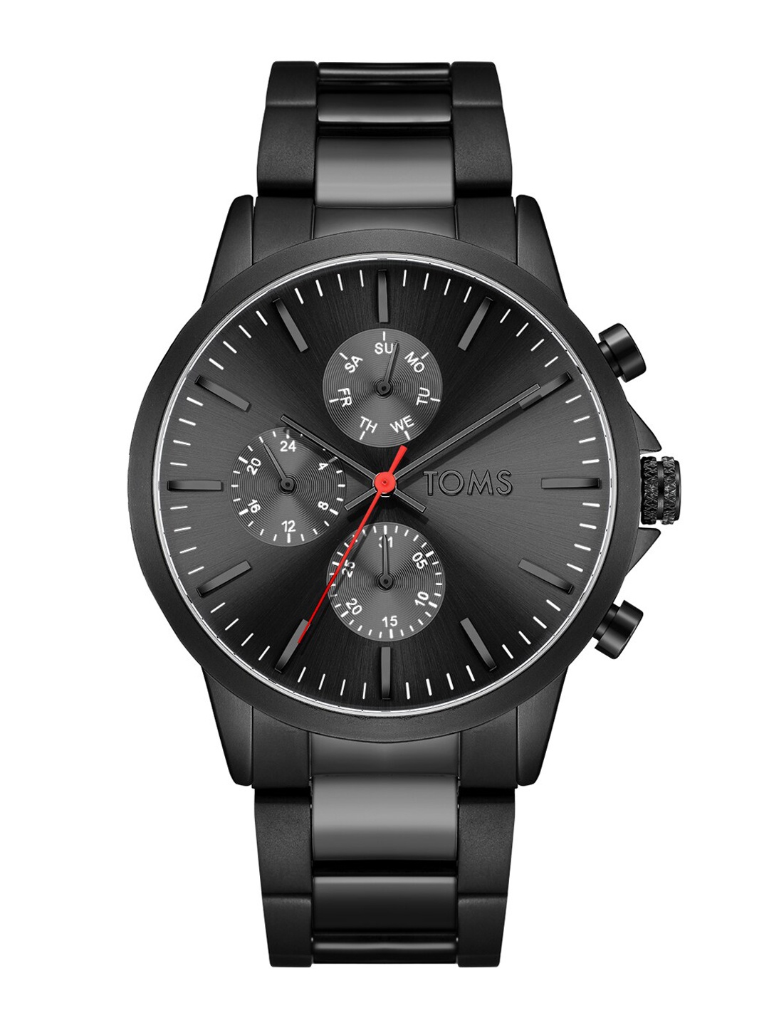 

TOMS Men Stainless Steel Bracelet Style Straps Analogue Watch TM11055A-G2, Black