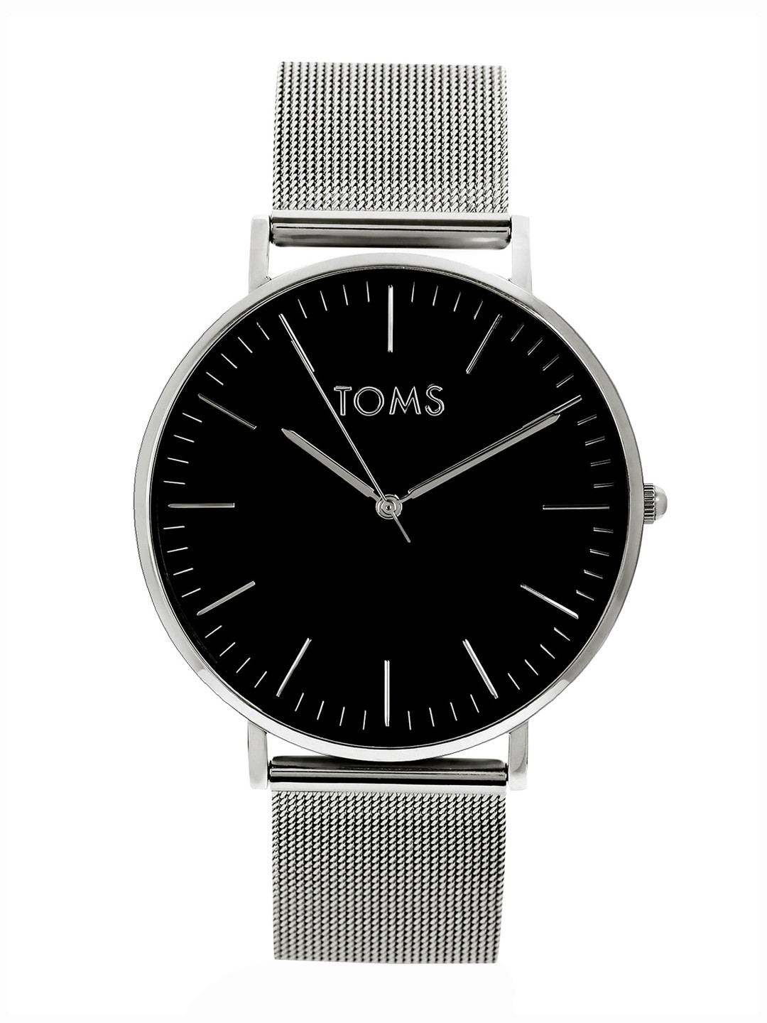 

TOMS Men Stainless Steel Bracelet Style Straps Analogue Watch T81771C-A3, Silver