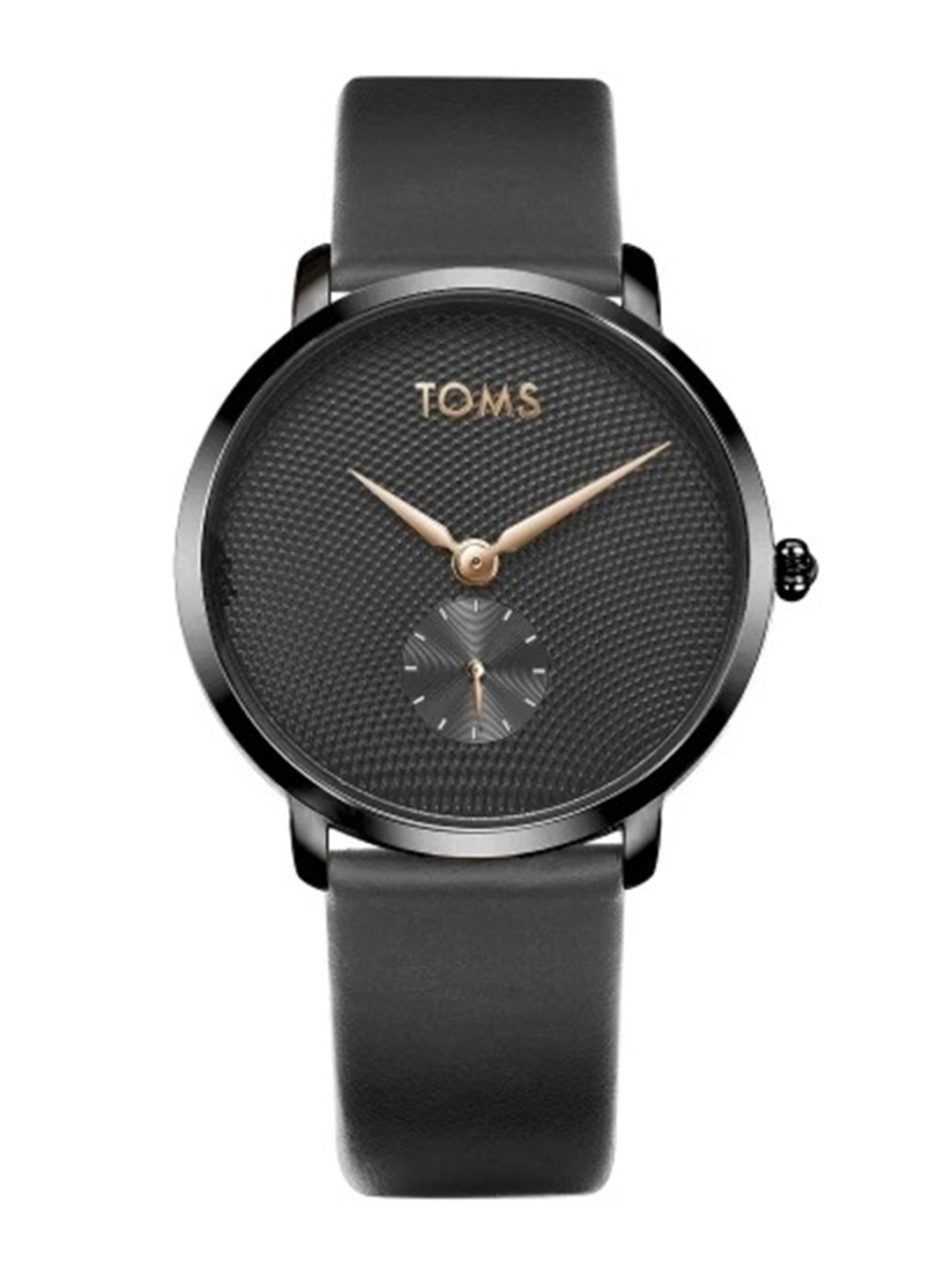 

TOMS Men Dial & Leather Wrap Around Straps Analogue Watch T11019B-G, Black