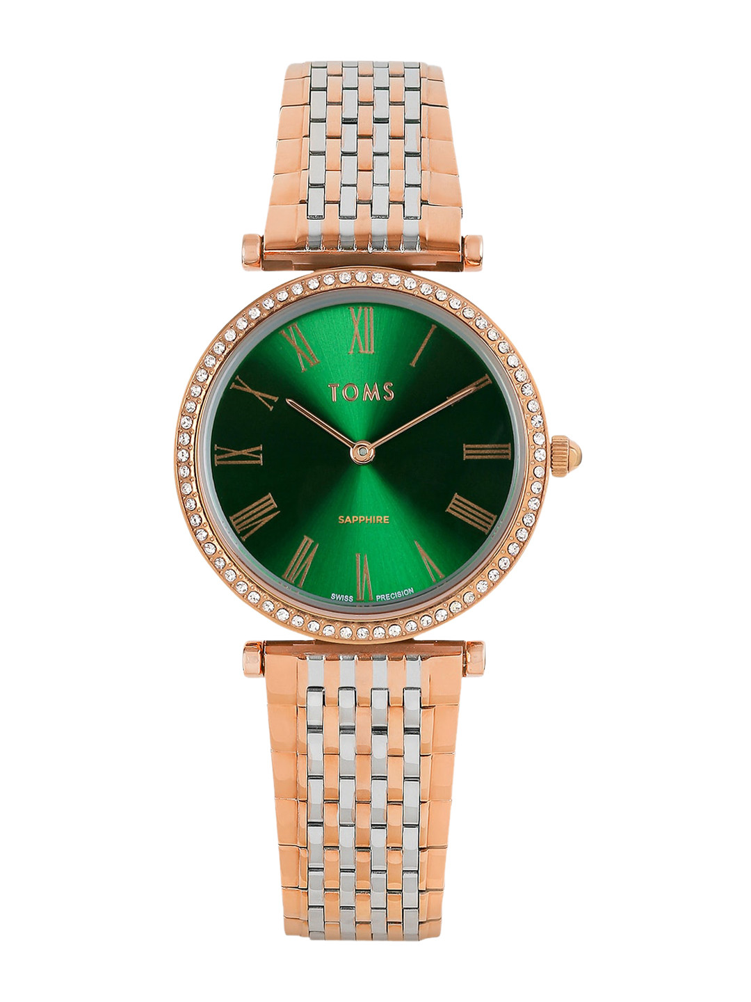 

TOMS Women Embellished Dial & Stainless Steel Straps Analogue Watch T1101A-GN, Green