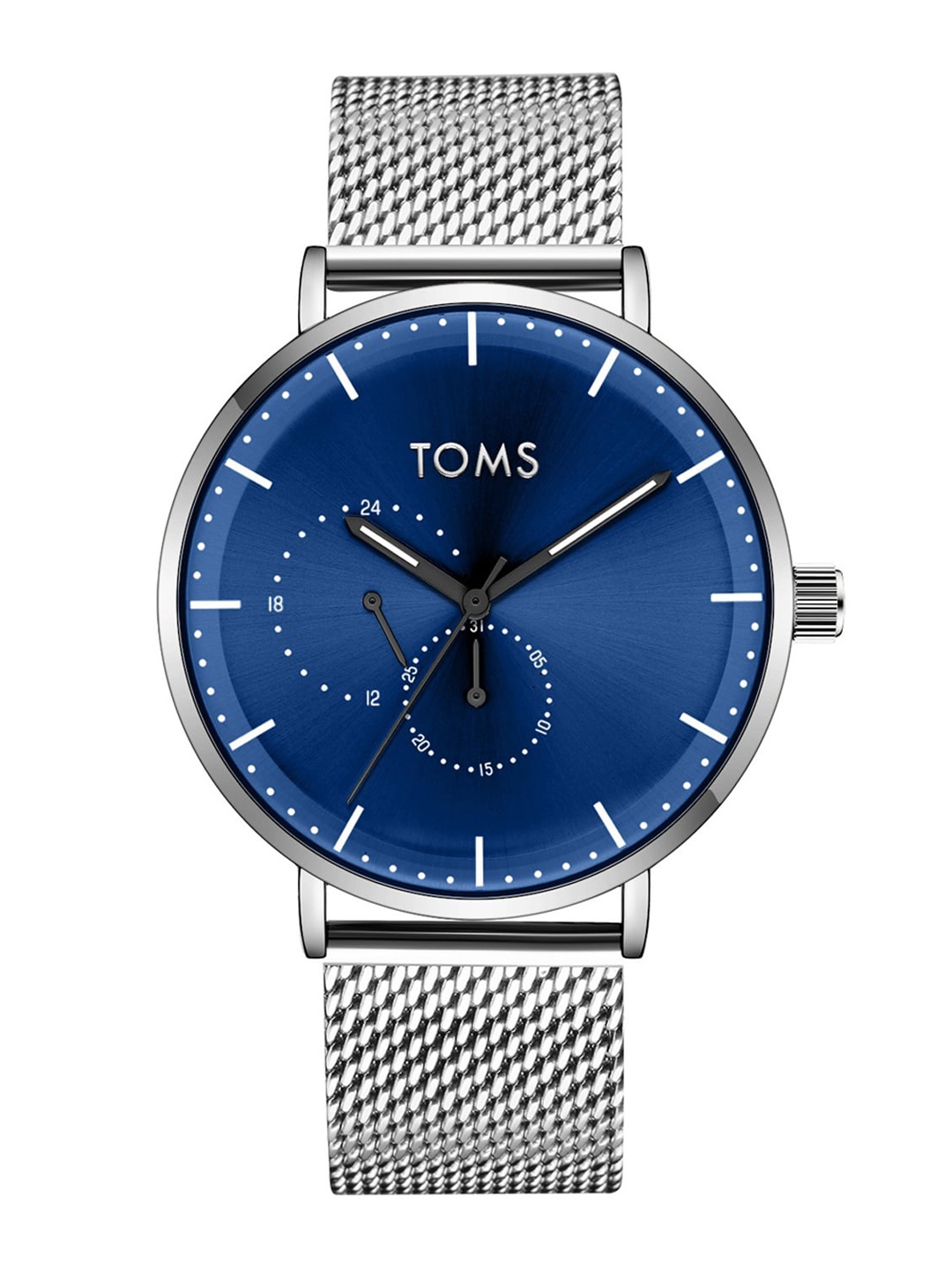 

TOMS Men Stainless Steel Wrap Around Straps Analogue Watch T1907C-A3, Silver