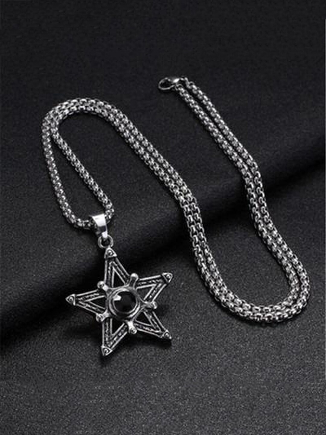 

VAGHBHATT Men Silver-Plated Pendants with Chains