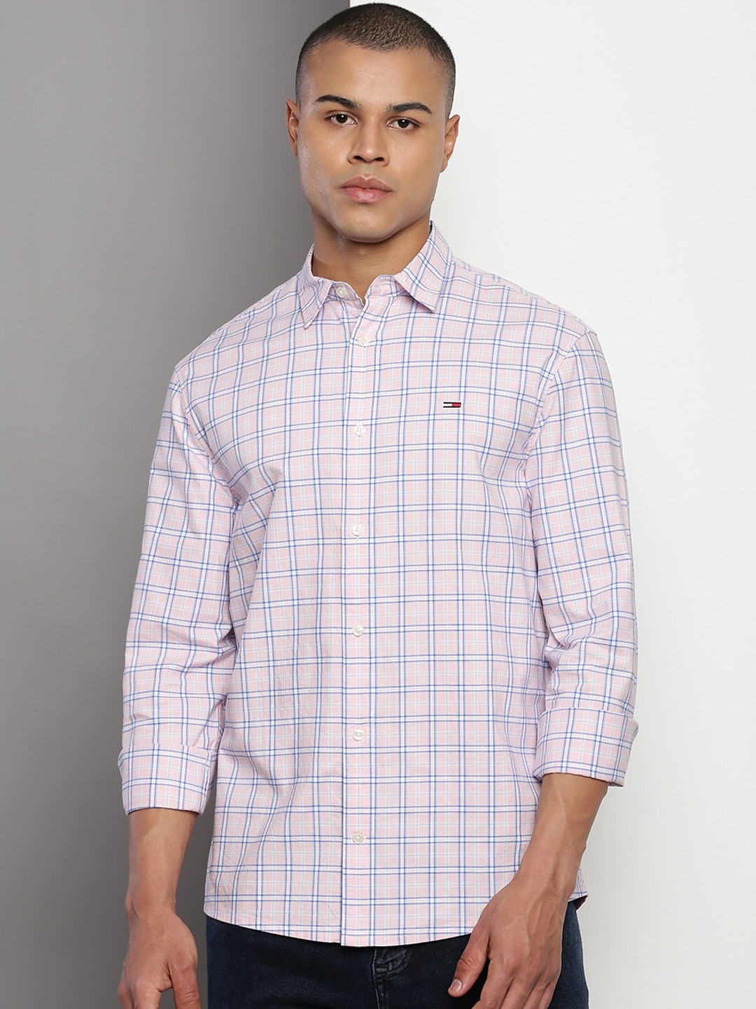 

Tommy Hilfiger Checked Pure Cotton Casual Shirt, Pink