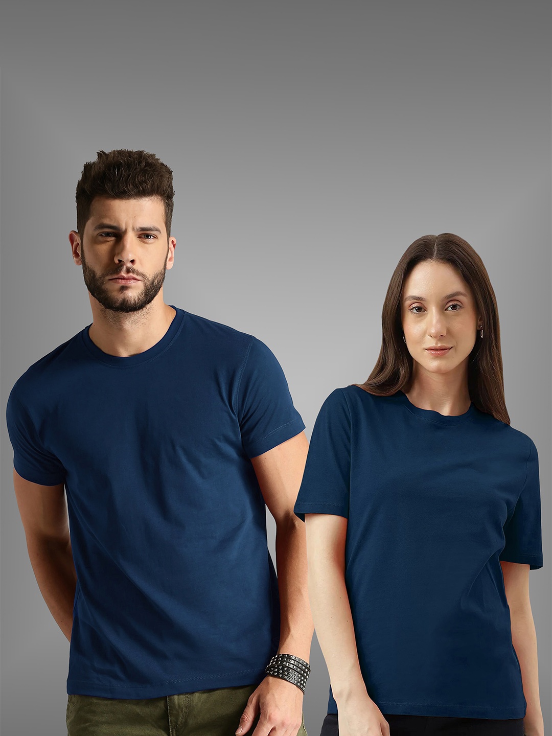 

BAESD Unisex Pack Of 2 Twistform Comfortable T-shirts, Navy blue