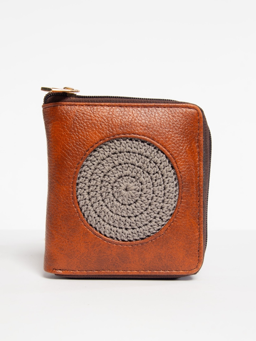 

WABASTA PU Zip Around Wallet, Grey