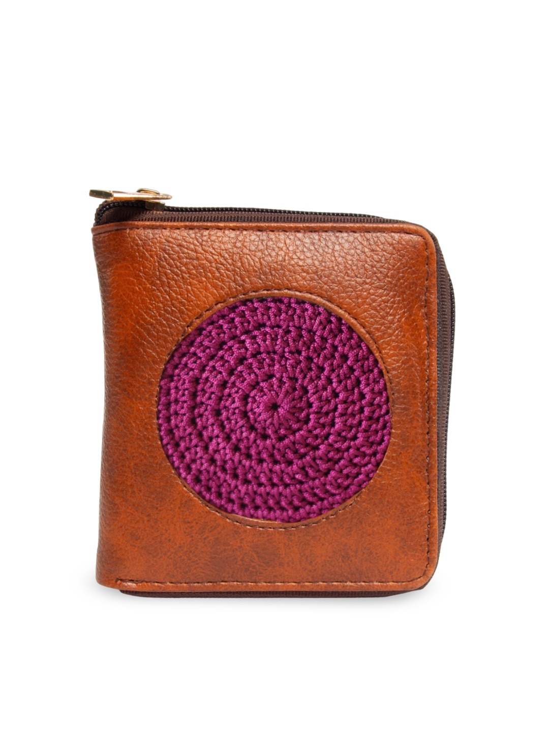 

WABASTA PU Zip Around Wallet, Purple