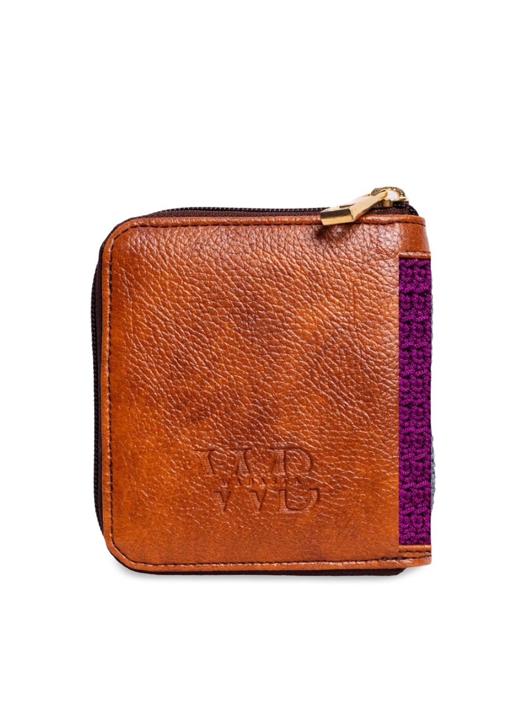 

WABASTA PU Zip Around Wallet, Purple