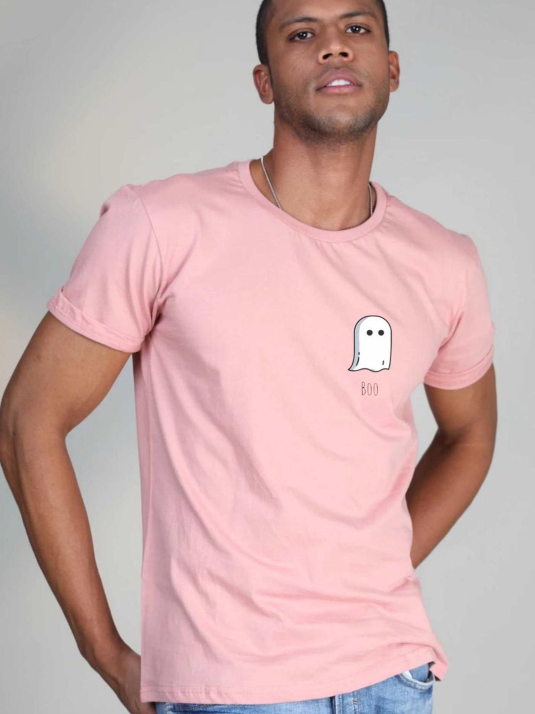 

BOTNIA Unisex Graphic Printed Cotton T-shirt, Pink