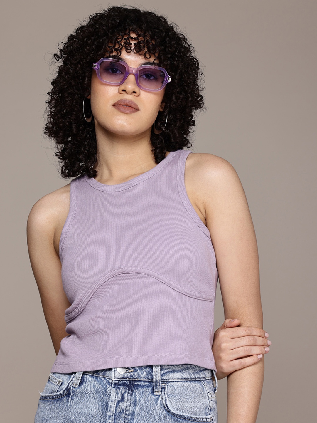 

The Roadster Life Co. Ribbed Tank Top, Lavender