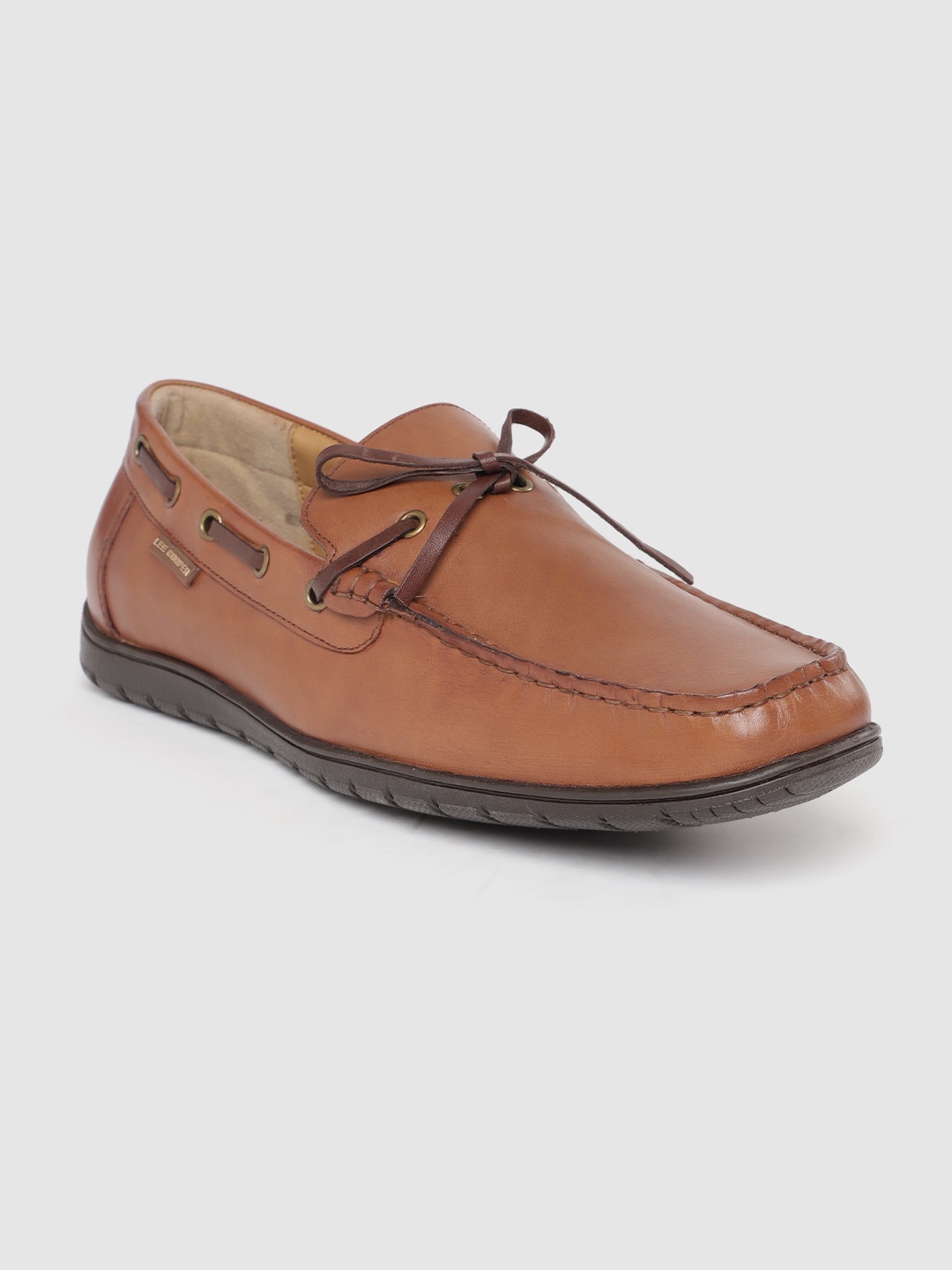 

Lee Cooper Men Leather Boat Shoes, Brown