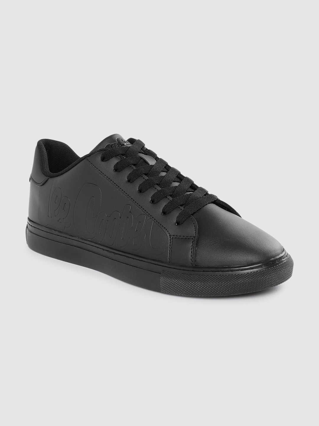 

Lee Cooper Men Leather Sneakers, Black