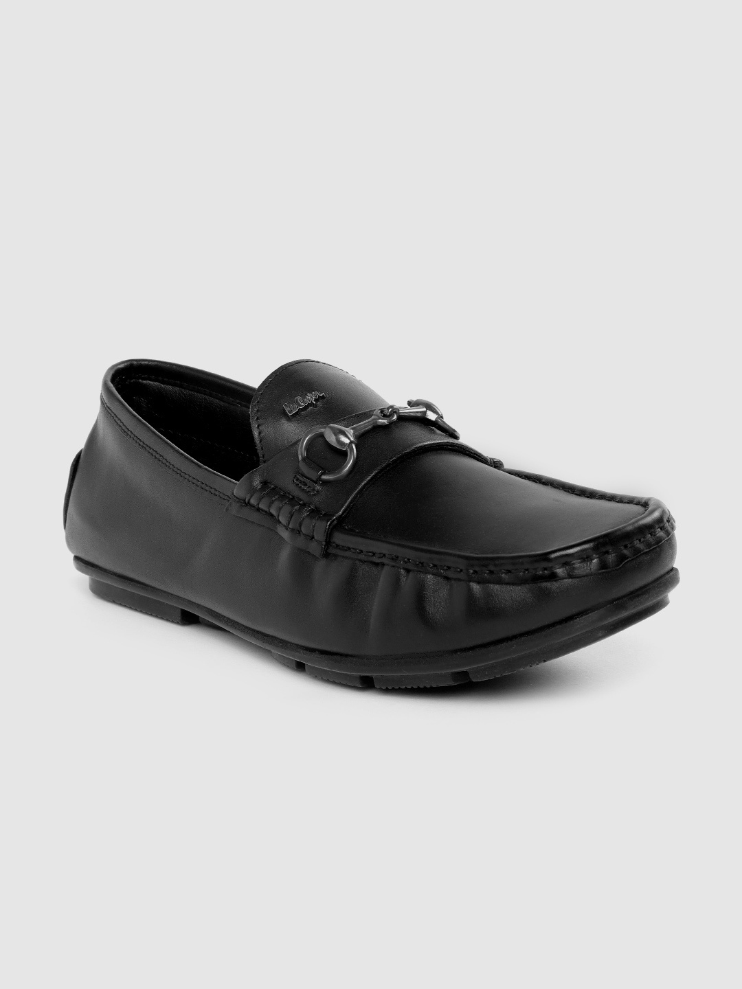 

Lee Cooper Men Horsebit-Detail Leather Loafers, Black