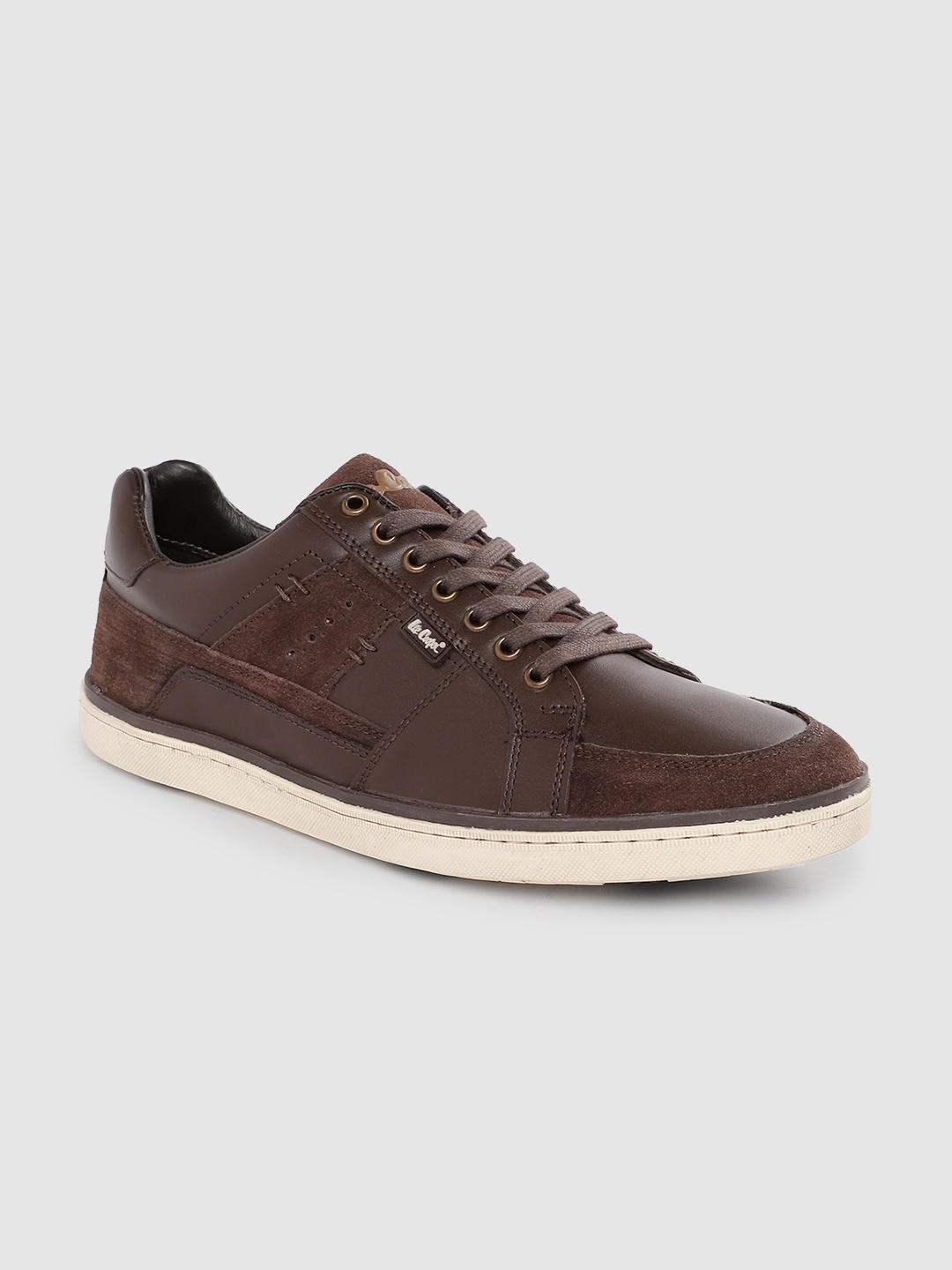 

Lee Cooper Men Leather Sneakers, Brown