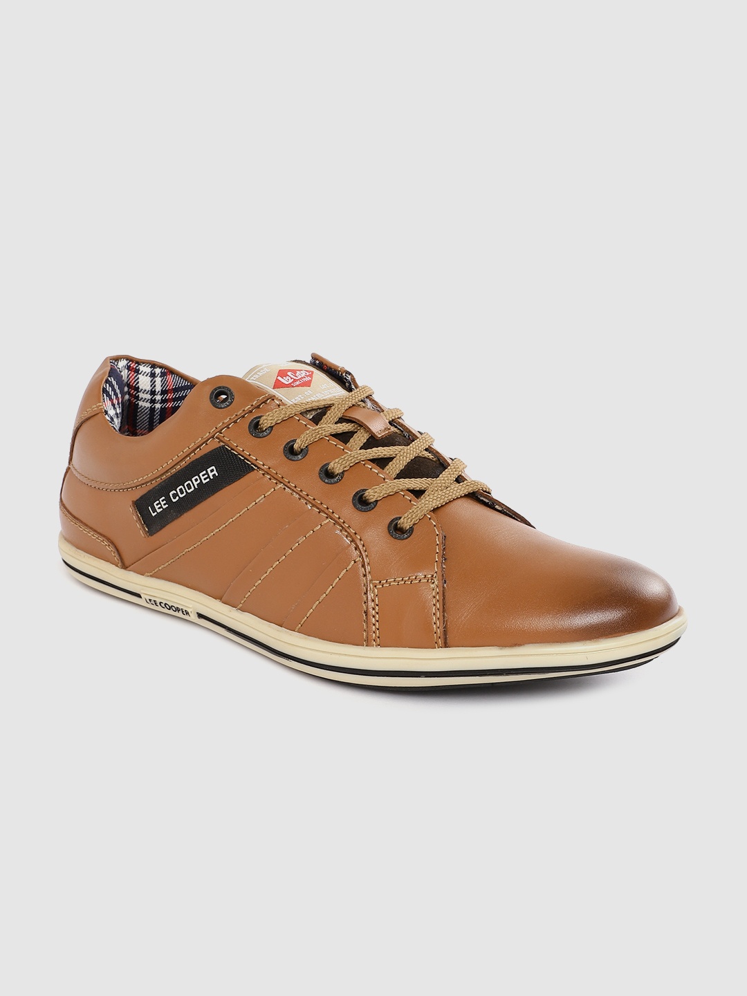 

Lee Cooper Men Leather Sneakers, Tan