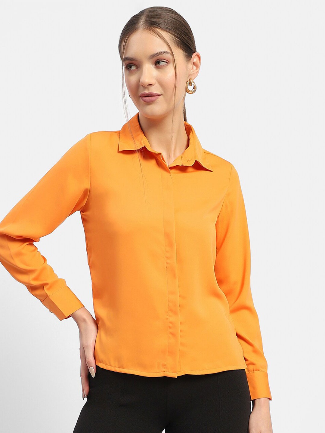 

Madame Regular Fit Casual Shirt, Orange