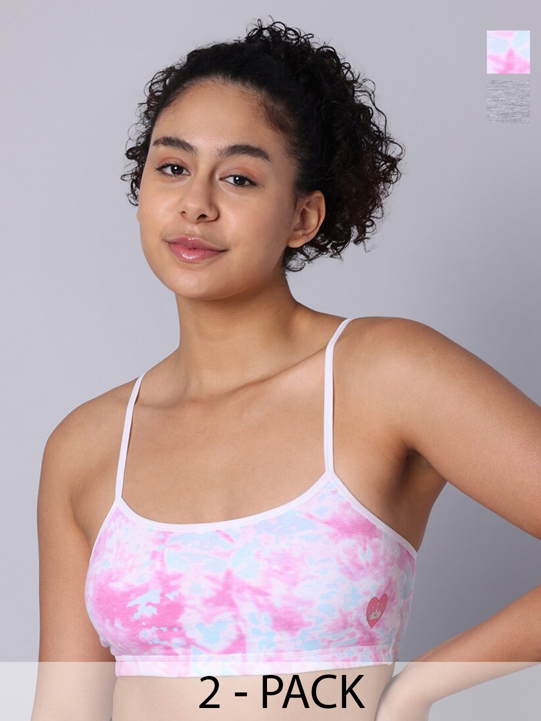 

Sillysally Pack of 2 Full Coverage Non Padded Workout Bras With All Day Comfort, White