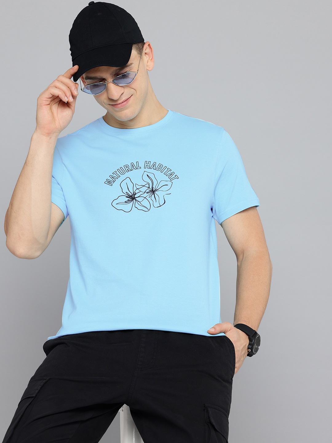 

Aeropostale Regular Fit Pure Cotton T-shirt, Blue